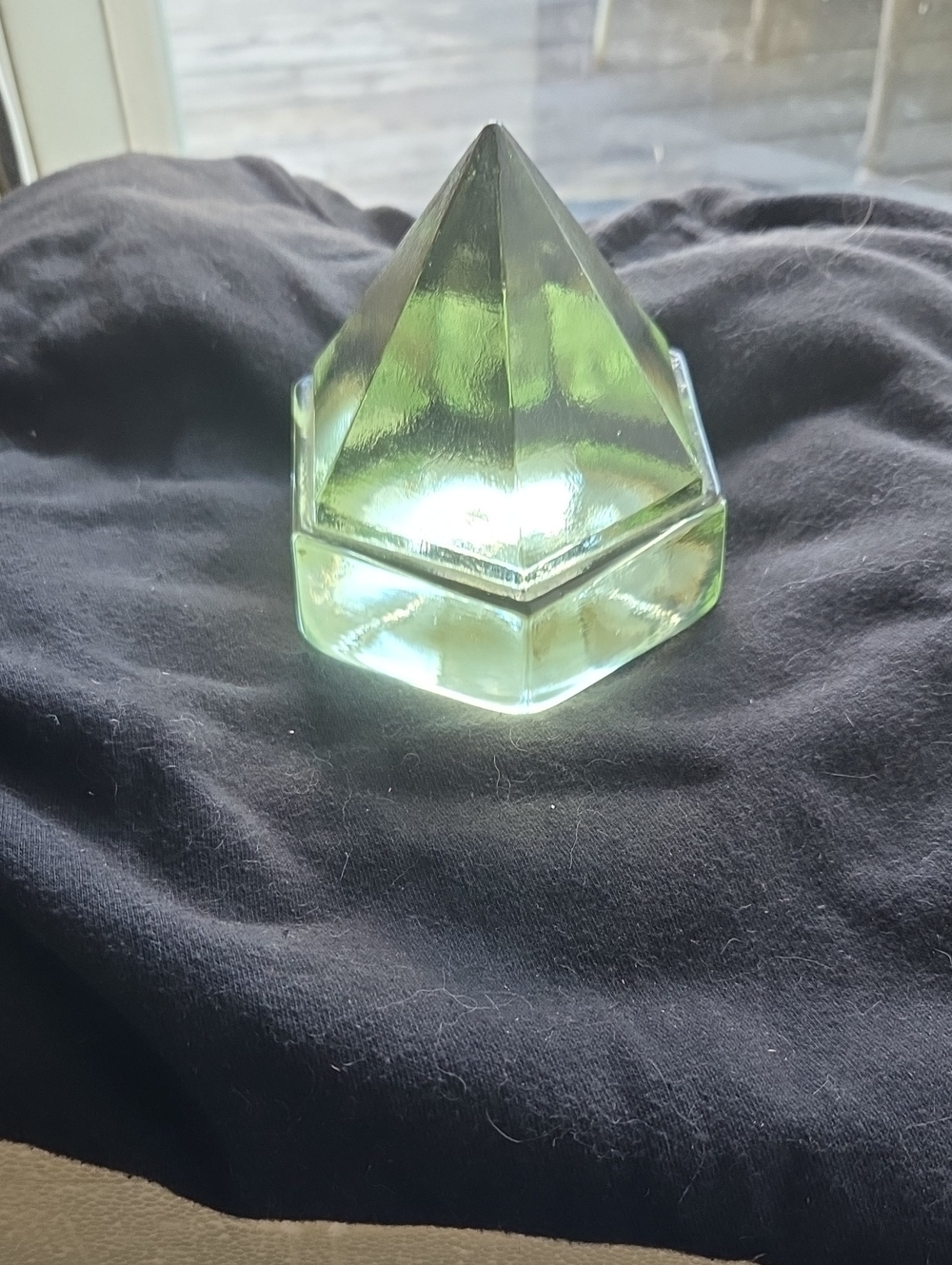 Vintage 1960s Ship Prizium. Glass Triangle Mcm